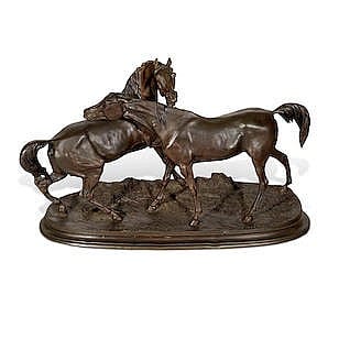 Pieter Aertsen comparable auction result: a patinated bronze sculpture l accolade after pie