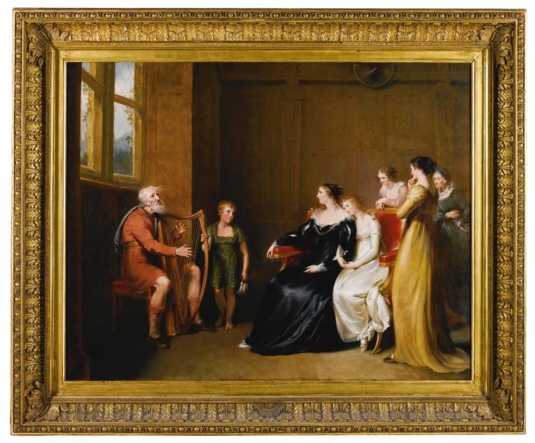 John James Masquerier comparable auction result: john james masquerier r a the minstrel singing his lay to the duchess of buccleugh from walter scott s the lay of the last minstrel 1805
