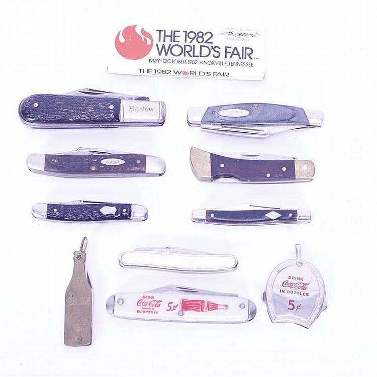 Maria Cândida Froes David Grut de Carvalho Coca comparable auction result: lot of 11 pocket keychain knives