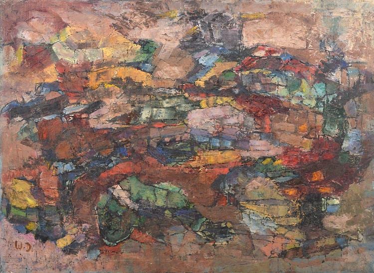 Wladyslaw Dutkiewicz comparable auction result: wladyslaw dutkiewicz abstract oil on canvas 70 x 91cm