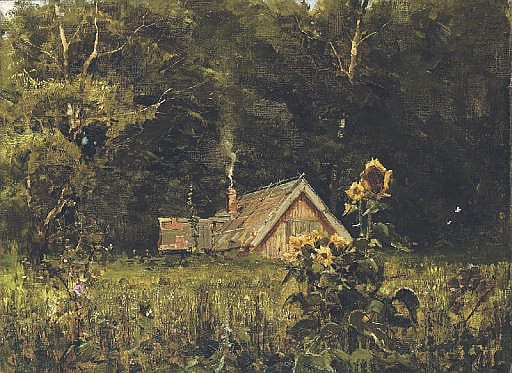 Julij Jul'evic (1882) Klever comparable auction result: dacha in a forest clearing