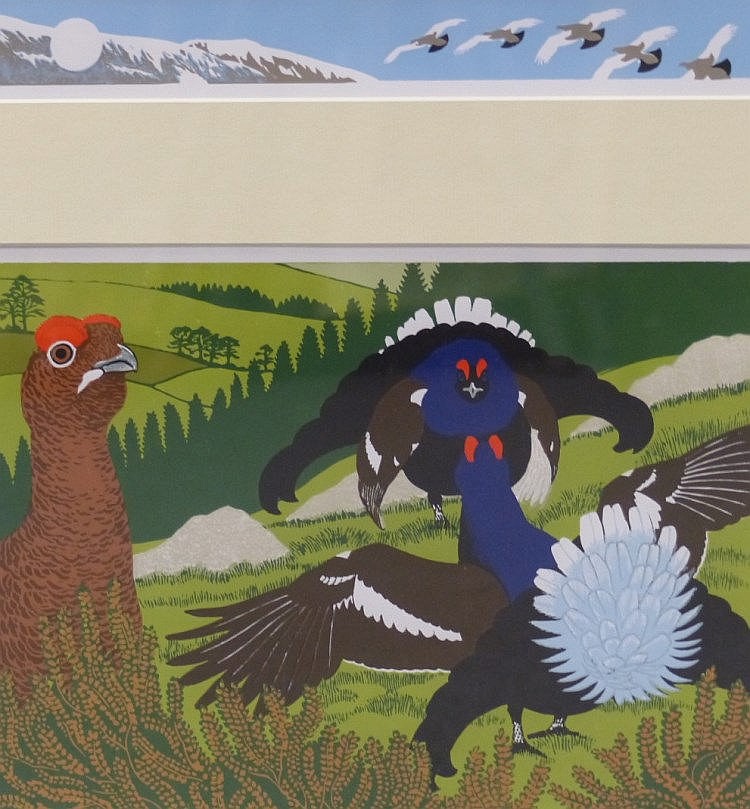 robert gillmor b 1936 arr grouse and birds in flight signe · JS Fine Art Ltd · 2016-04-16 Robert Allen Fitzwilliam Gillmor comparable auction result: robert gillmor b 1936 arr grouse and birds in flight signe