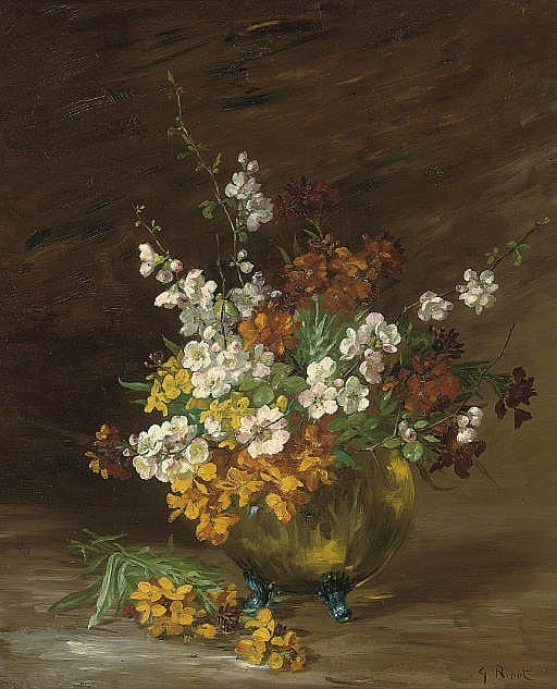 summer blooms in a jardiniere · Christie's · 2008-01-24 Germain Théodule Clément Ribot comparable auction result: summer blooms in a jardiniere