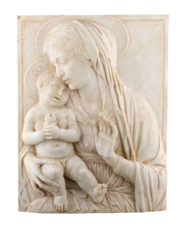Alceo (1878) Dossena comparable auction result: marble bas relief