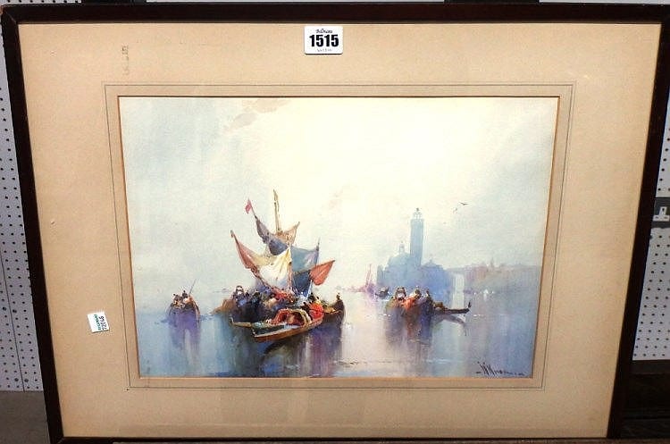 Wilfred Knox comparable auction result: wilfred knox 1884 1966 a grey day venice watercolour signed 27cm x 3