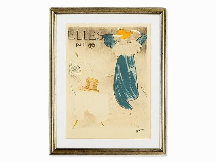 After Henri de Toulouse-Lautrec, Lithograph, ‘Elle’, 1986 sold by Auctionata Paddle8 AG, lot 177 — auction record photograph