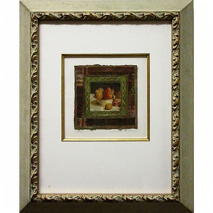 Danielle Desplan comparable auction result: danielle desplan french american 20th century interieur paper collage signed titled and inscribed ev 3 sheet 6 3 x 6