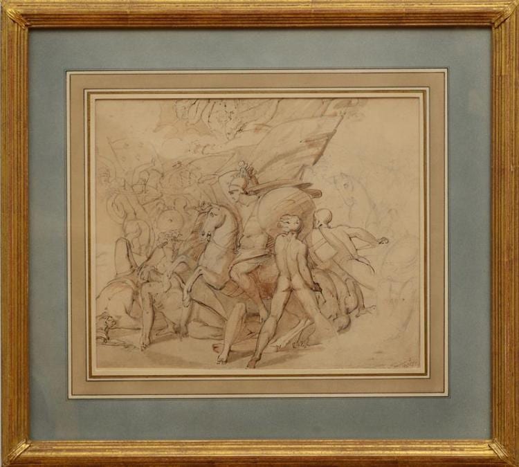William Westall comparable auction result: william westall 1781 1850 death of poseidon