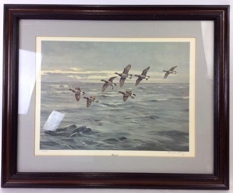Norman Kelly comparable auction result: norman kelly signed geese flying lithograph