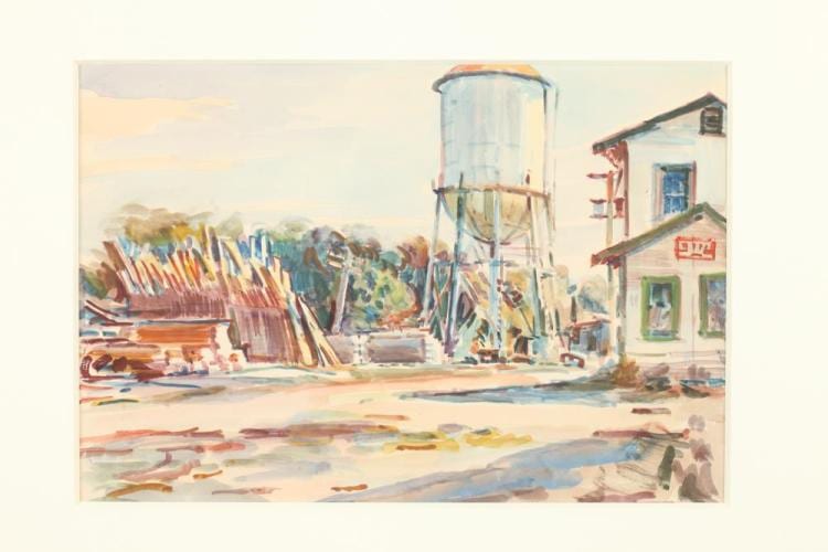 F. Richardson Murray comparable auction result: f richardson murray american 1889 1973 the old silo watercolor