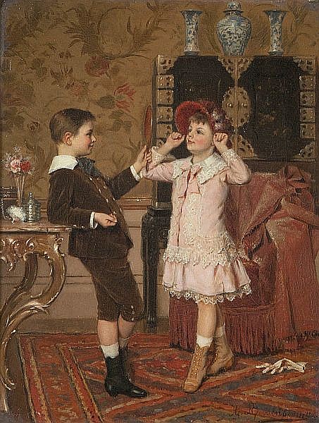 Albert Roosenboom comparable auction result: albert roosenboom 1845 1875 the model canvas signed and dated ar