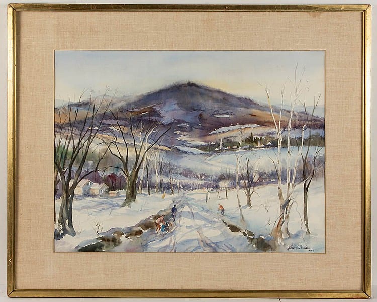 Allan Albert Davidson comparable auction result: allan albert davidson american 1913 1988 new england landscape painting