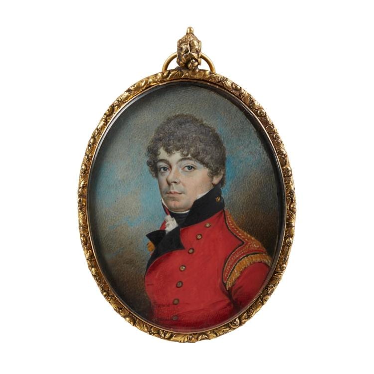 Walter Stephens Lethbridge comparable auction result: walter stephens lethbridge british 1771 1831 two portrait miniatures of officers circa 1796