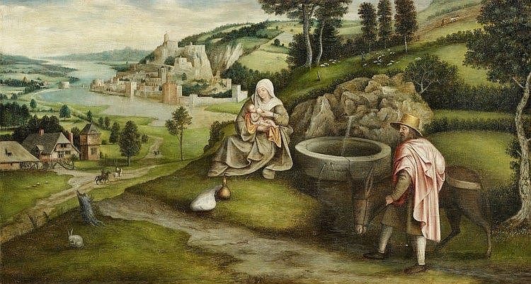 Jan (1509) Massys comparable auction result: jan massys rest on the flight into egypt