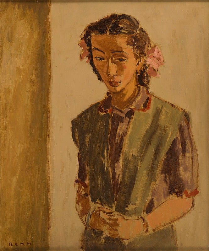 Benn Bencion Rabinowicz comparable auction result: benn bencion rabinowicz 1905 1989 girl with flowers