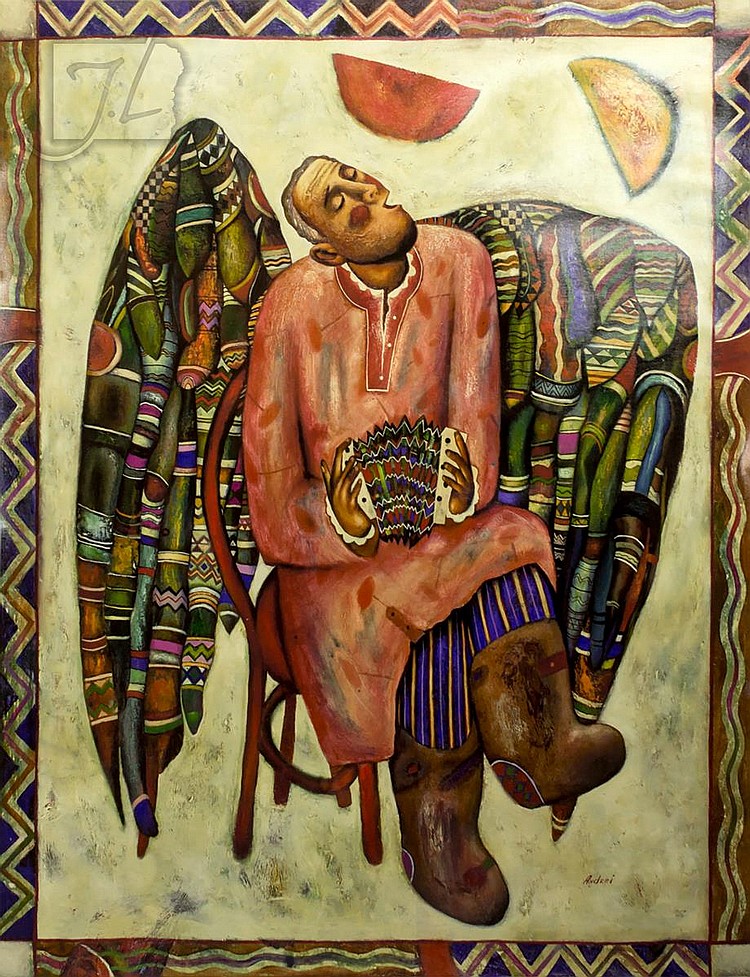 Andrei Protsouk comparable auction result: andrei protsouk 1961 giclee trio w coat rack