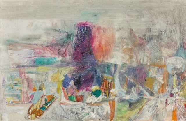 Farid Aouad comparable auction result: farid aouad 1924 1982 composition huile et pastel gras sur panneau