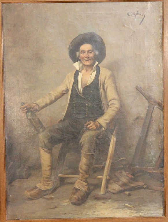 Narcisse Chaillou comparable auction result: narcisse chaillou 1837 1916 le buveur breton