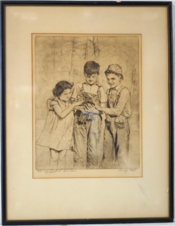 George New comparable auction result: george new 1894 1963 the wonderful bantam litho