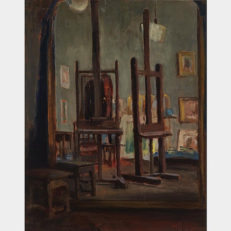Marion Long comparable auction result: marion long o s a r c a the artist s studio oil on board 20 ins x 16 ins 52 1 cms x 41 3 cms