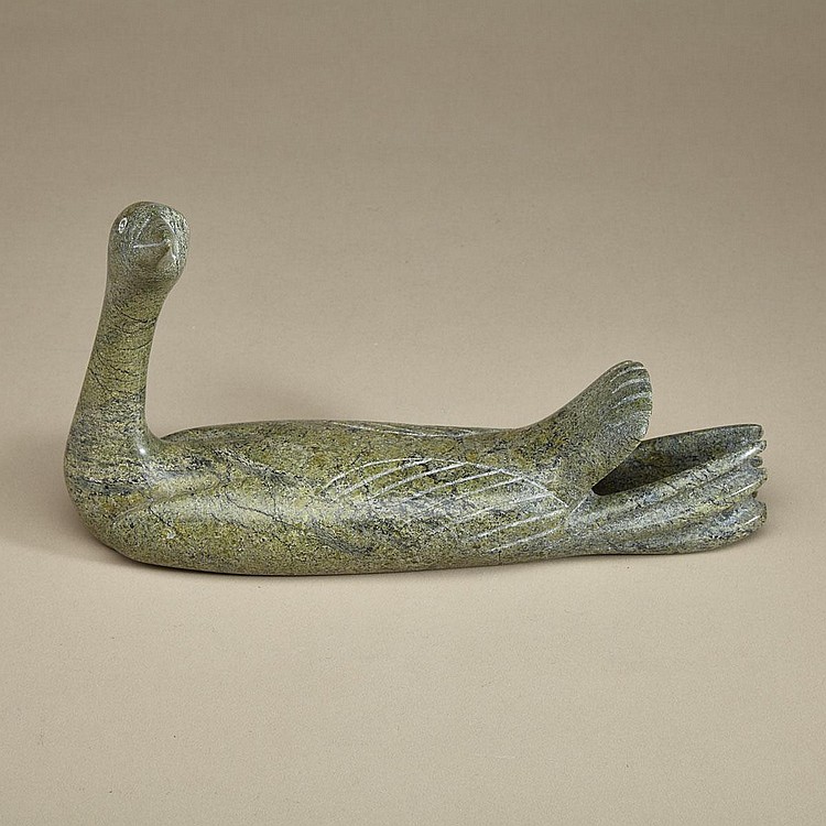 Osuitok Ipeelee comparable auction result: osuitok ipeelee r c a cape dorset kinngait loon stone 10 5 ins x 6 ins x 3 5 ins 26 7 cms x 15 2 cms x 8 9 cms