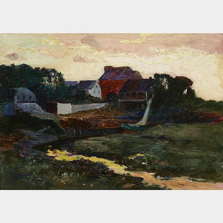 Maurice Galbraith Cullen comparable auction result: maurice galbraith cullen r c a light effects beaupr oil on canvas 13 ins x 18 ins 33 cms x 45 7 cms