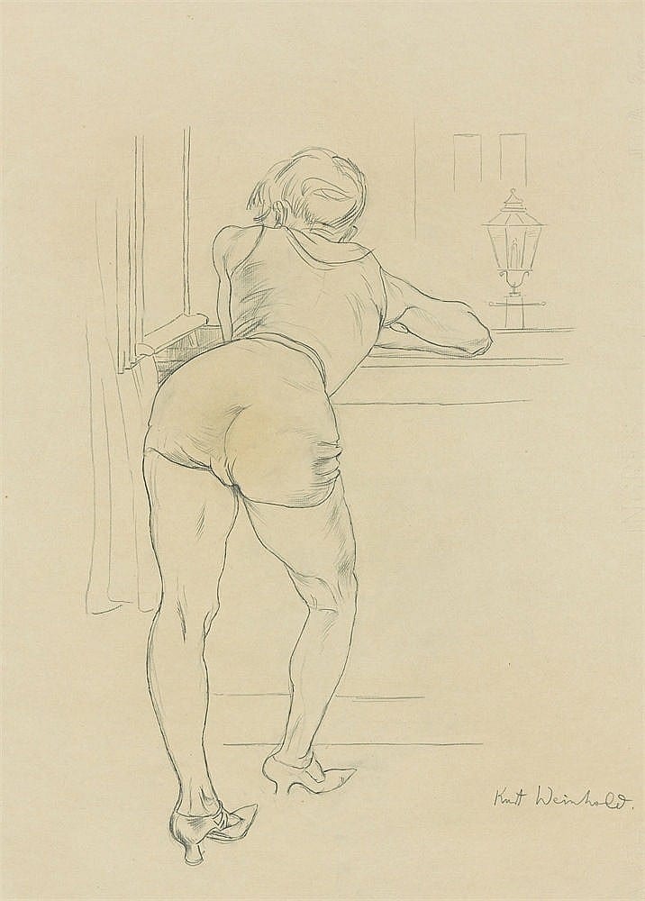 Kurt Weinhold comparable auction result: kurt weinhold frau am fenster