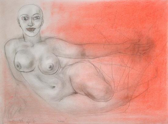 Dhruva Mistry comparable auction result: dhruva mistry indian b 1957 woman inscribed unfinished dm 82
