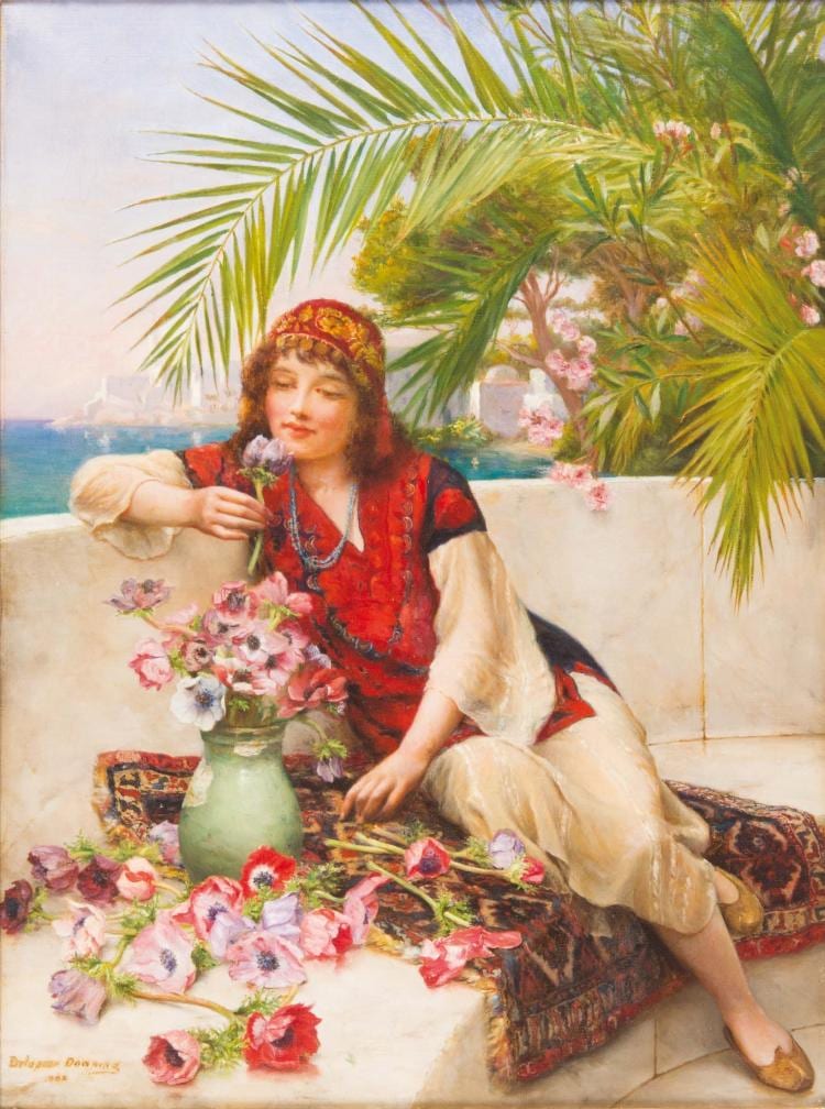 delapoer downing act 1885 1902 jeune tunisienne sur sa terrasse carthage · Leclere - Maison de ventes · 2016-05-27 Delapoer Downing comparable auction result: delapoer downing act 1885 1902 jeune tunisienne sur sa terrasse carthage