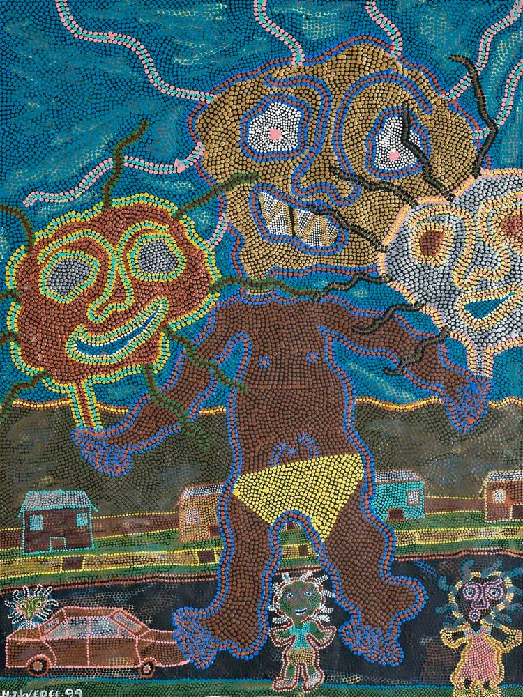 Harry J Wedge comparable auction result: harry j wedge born 1957 three faces 1999 synthetic polymer paint on watercolour paper