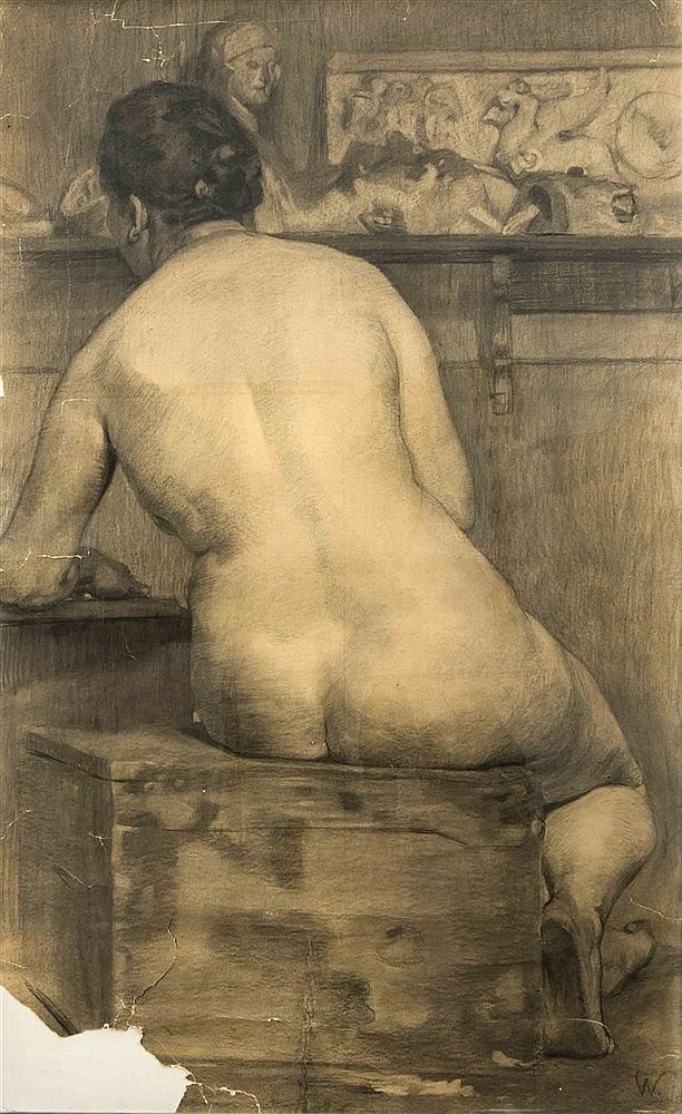 Anton Alexander von Werner comparable auction result: anton alexander von werner 1843 1915 attrib gro er weiblicher r ckena