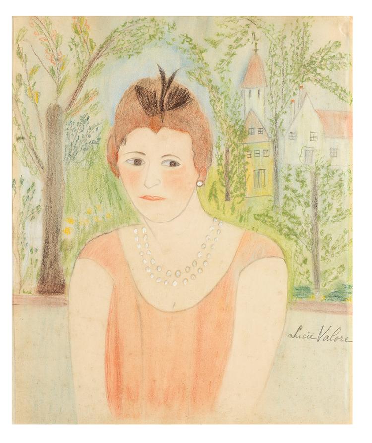 Lucie Valore comparable auction result: lucie valore angoul me 1878 paris 1965 autoportrait l aigrette