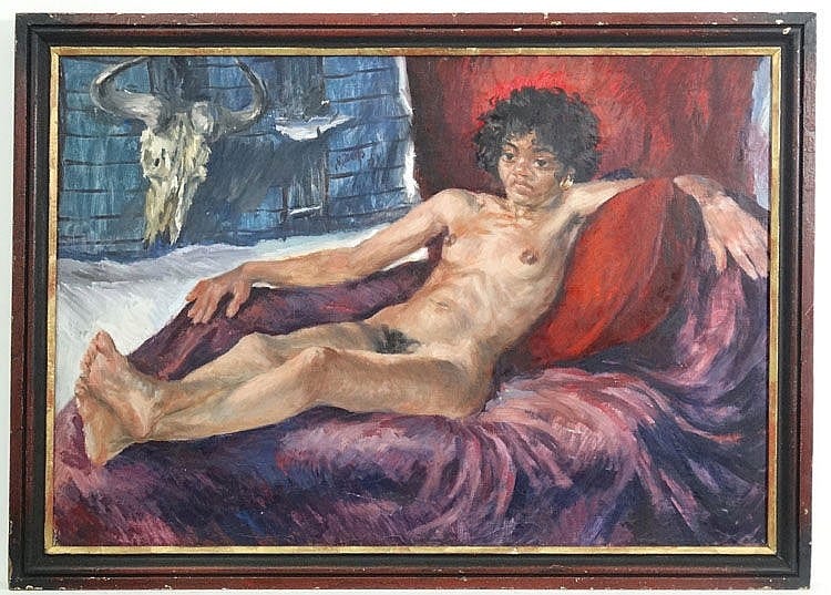 Francis Rudolph comparable auction result: francis rudolph 1921 2005 english latvian oil on canvas reclining nude signed and dated 76 lower left 24 1 2 x 35 1 2