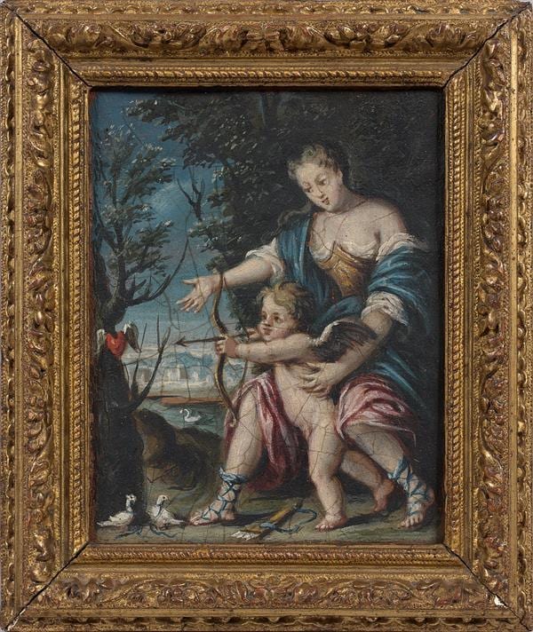 Richard van Orley comparable auction result: richard van orley bruxelles 1663 1732 diane et cupidon dans un paysage