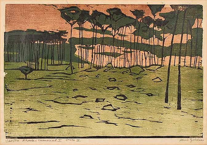 Alice Goldin comparable auction result: alice goldin south african 1925 2016 rhodes memorial ii silkscreen printed in colours signed dat