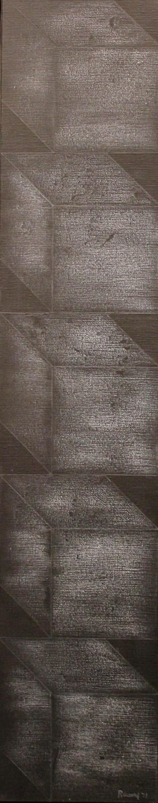 Edward Pechmann Renouf comparable auction result: edward pechmann renouf american 1906 five 1971 acrylic on cotton 60 x 12 in