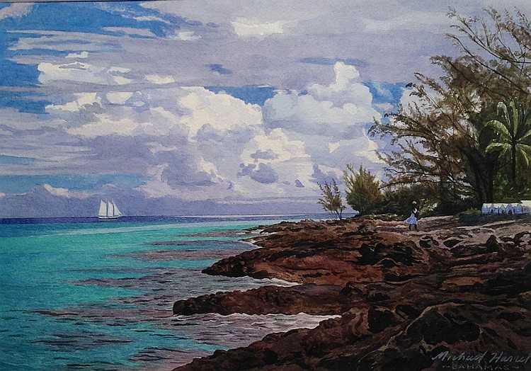 Michael Harrell - Edge of the Gulf Stream sold by Morris and Whiteside Auctions LLC, lot 36 — auction record photograph