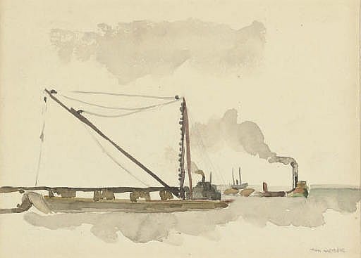 study of steamboats · Christie's · 2008-02-05 Max (1961) Weber comparable auction result: study of steamboats