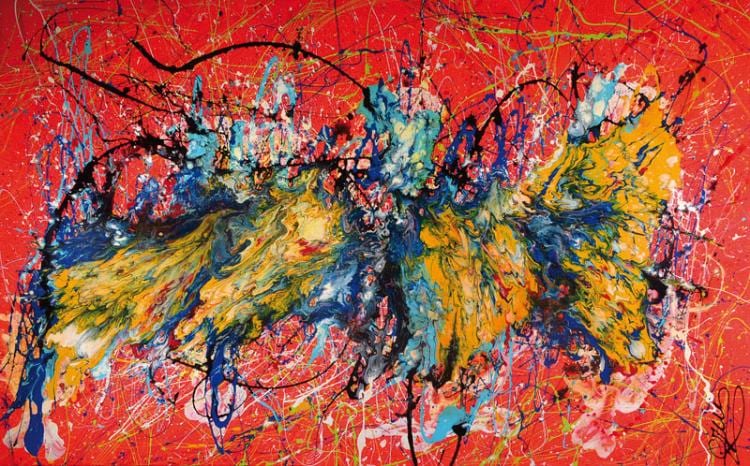 Caroline Vis comparable auction result: caroline vis cjvis born 1965 acrylic canvas