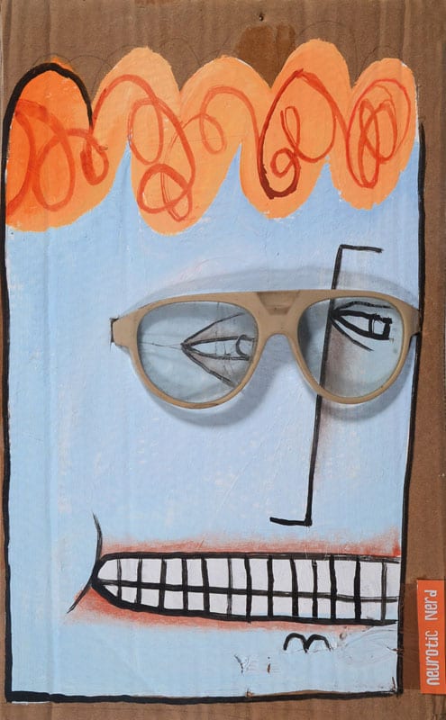 Jim Avignon comparable auction result: jim avignon born 1966 neurotic nerd mixed media