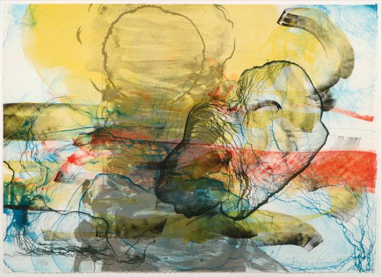 Fujio Akai comparable auction result: fujio akai born 1945 color lithograph