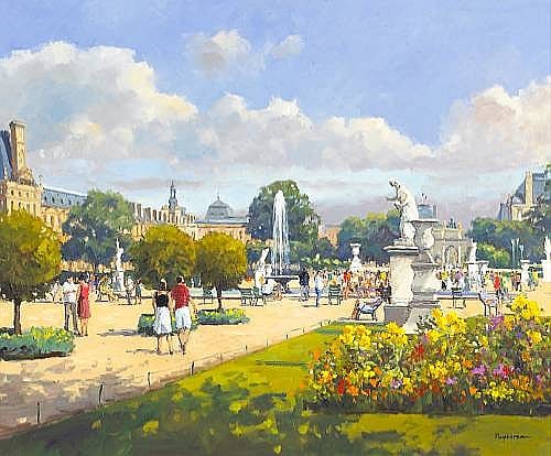 Annie Puybareau comparable auction result: annie puybareau french born 1955 promenade aux tuileries 28 3 4 x 36 1 4in 73 x 92 1cm