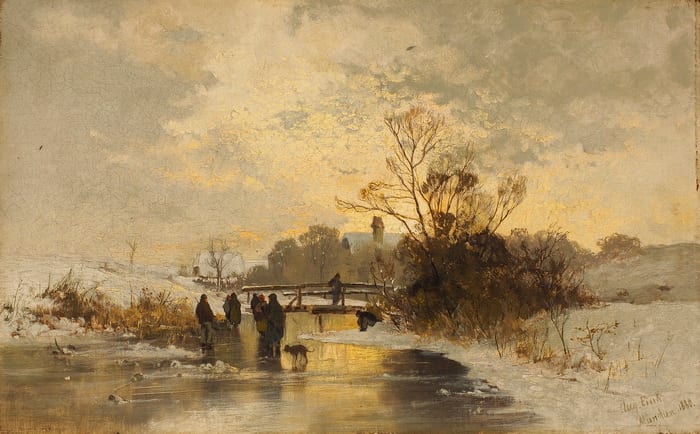 AUGUST FINK - Winterlandschaft sold by Galerie Fischer Auktionen AG, lot 1572 — auction record photograph
