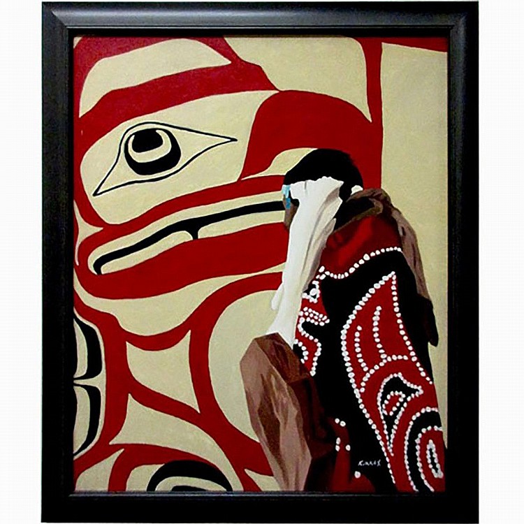 Kenneth Michael Kirkby comparable auction result: kenneth michael kirkby canadian 1940 untitled haida drummer oil on canvas signed lower right 24 x 20 61 x 50 8 cm