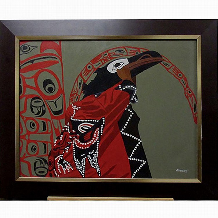 Kenneth Michael Kirkby comparable auction result: kenneth michael kirkby canadian 1940 untitled raven dancer oil on canvas signed lower right 22 x 28 55 9 x 71 1 cm