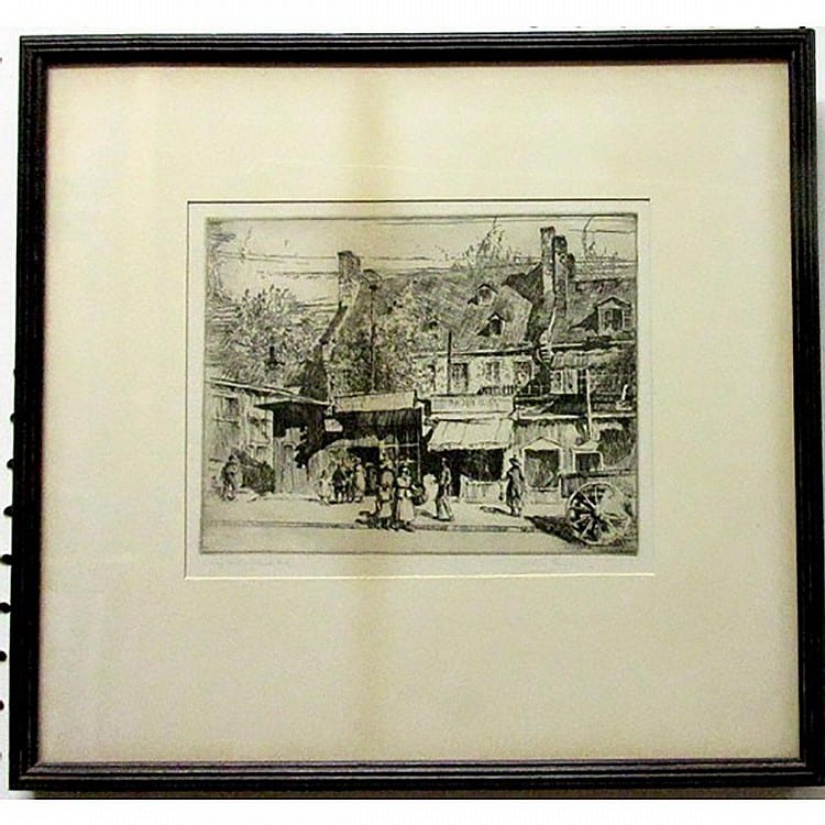 Herbert Raine comparable auction result: herbert raine canadian 1875 1951 craig street montreal p q etching titled lower left signed lower right plate 7 x 9