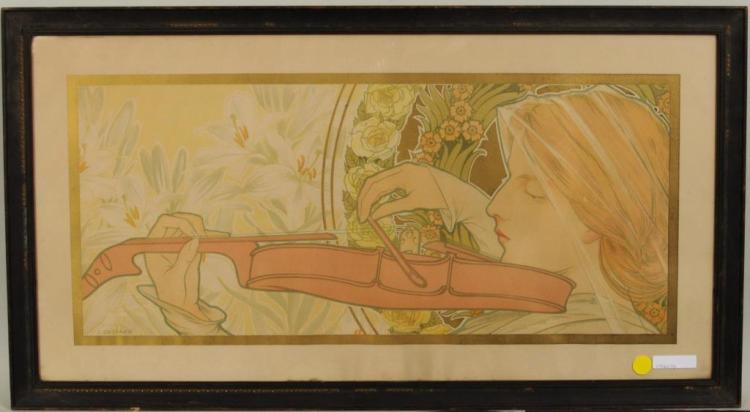 Adolphe Cossard comparable auction result: adolphe cossard musique sacree lithograph