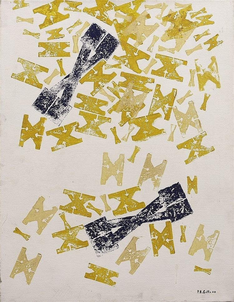 Paul-Armand Gette comparable auction result: paul armand gette ne en 1927 x 1964 de la s rie pluie de lettres hu