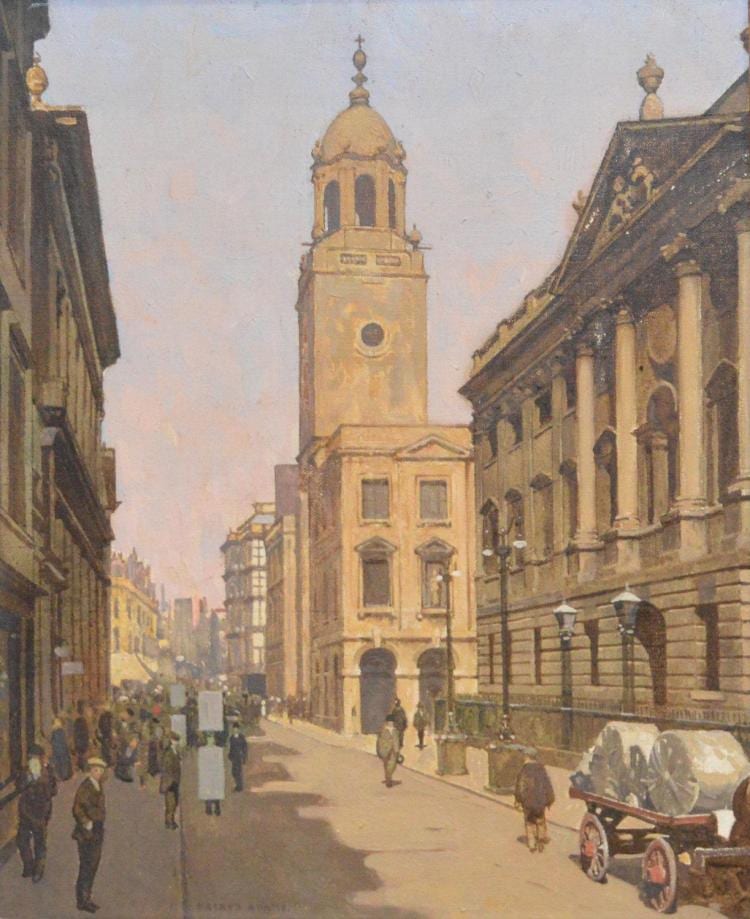 William Dacres Adams comparable auction result: william dacres adams 1864 1951 a streetscene in bristol oil on canvas 37 x 29cm