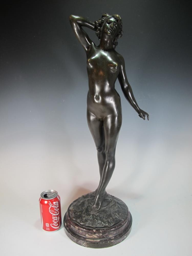 gustave dussart 1875 1952 nude bronze statue · Antiques Supermarket · 2016-06-29 Gustave Dussart comparable auction result: gustave dussart 1875 1952 nude bronze statue